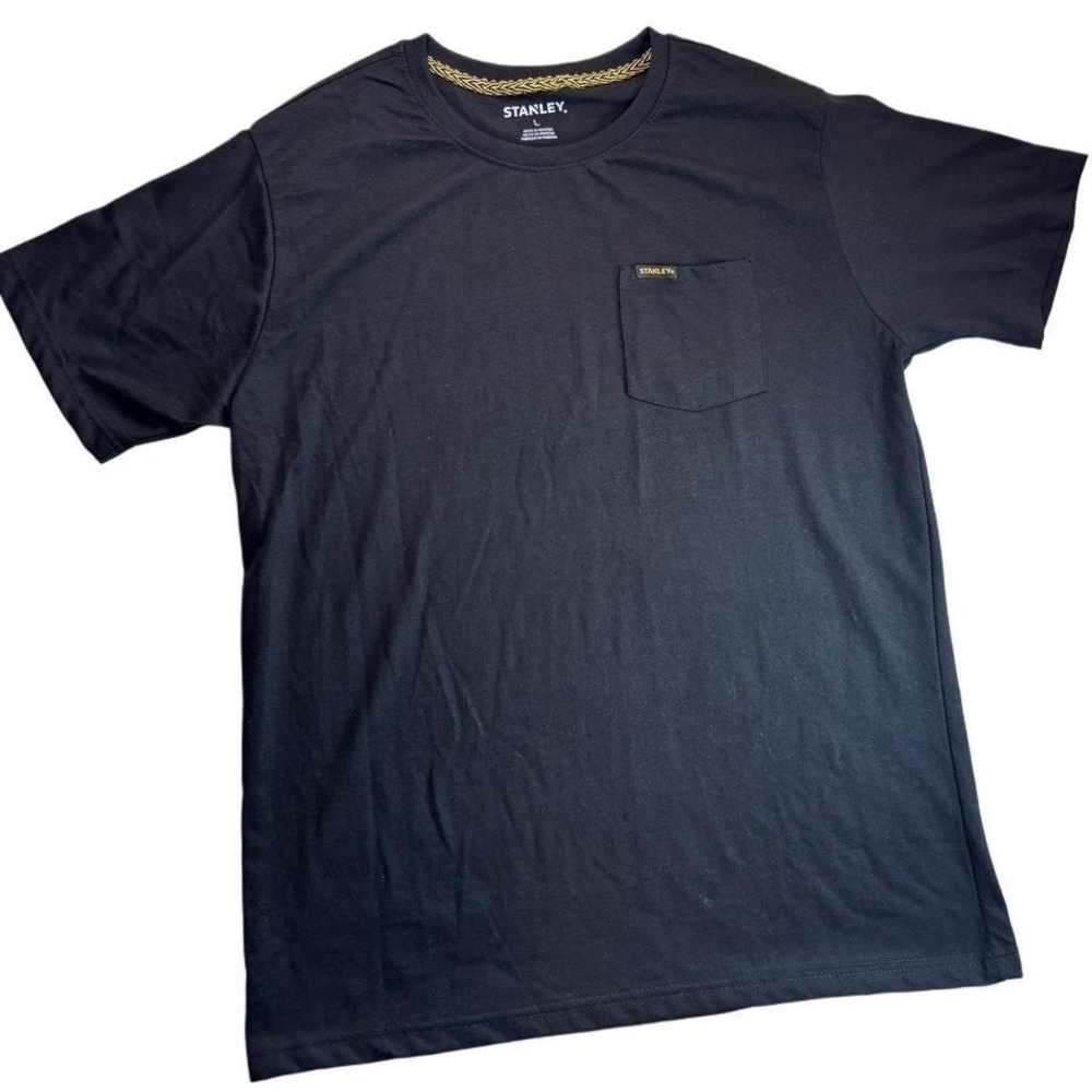 NWT!‎ Stanley Workwear Black Short Sleeve Pocket T Shirt Mens Sz L Tee Casual